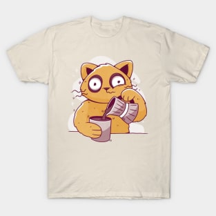 Cat drinking coffee T-Shirt